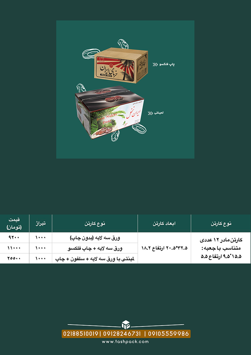 کارتن مادر 9.5 در 15.5 ارتفاع 5.5